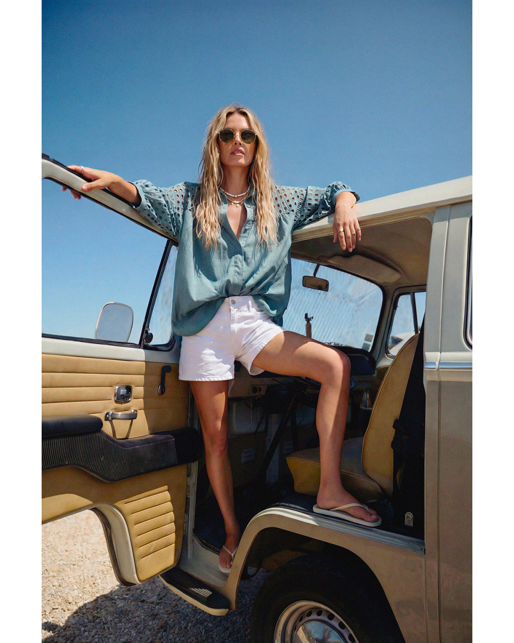 Chemise INES bleu Agate