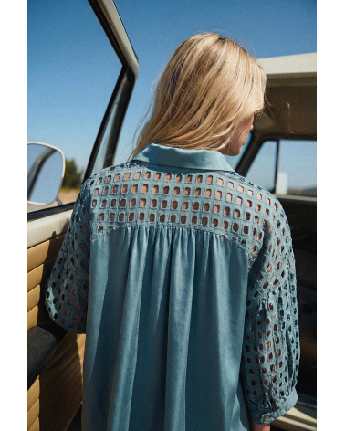 Chemise INES bleu Agate