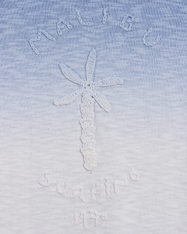 Tee-shirt maille BEACH BREAK - Bleu ciel