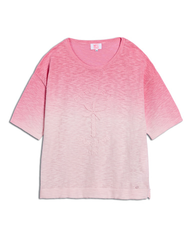 Tee-shirt maille BEACH BREAK couleur barbe à papa